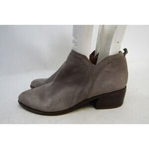 Franco Sarto Womens Sz 6.5 M Gray Suede Zip Ankle Fashion Boots Bootie